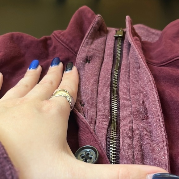 BANANA Republic Men's Mock Neck Sweater - Burgundy, Buttons, 3/4 Zip, Casual - Picture 1 of 4